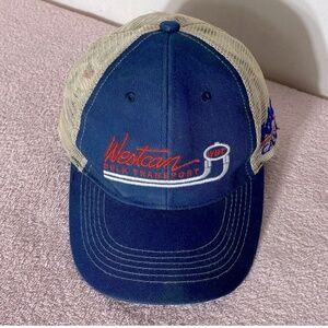 Vintage Navy Westcan Bulk Transport Mesh Back Snap Back Trucker Hat